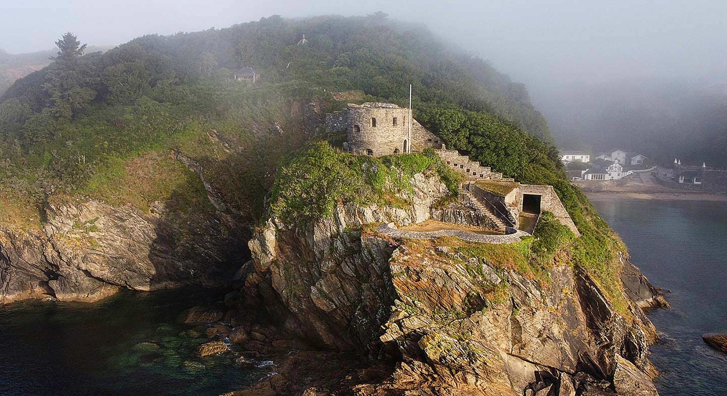 St Catherine&rsquo;s Castle, Fowey, seen from the air