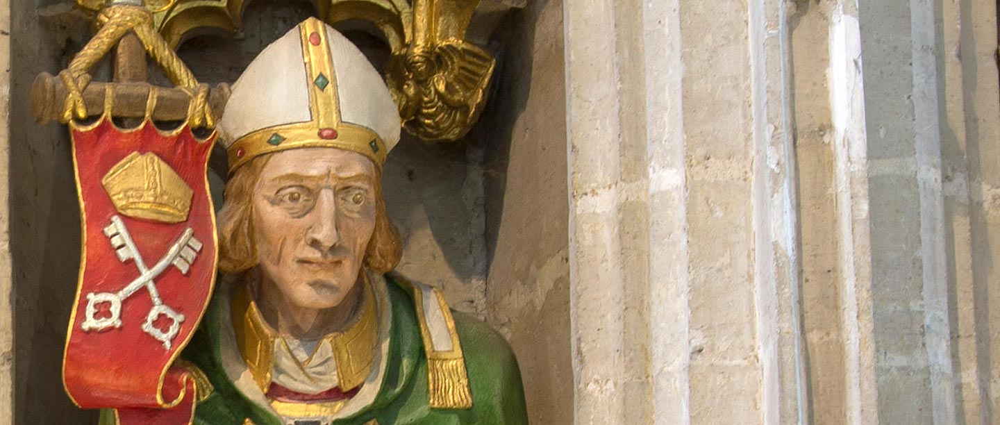 Statue of Thurstan, Archbishop of York, on the Ripon Cathedral choir screen