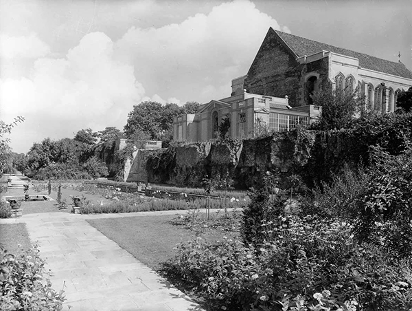 The Rose Garden at Eltham Palace in 1937 a garden designed in the Arts and Craft style. &copy; Alfred E. Henson/Country Life Picture Library