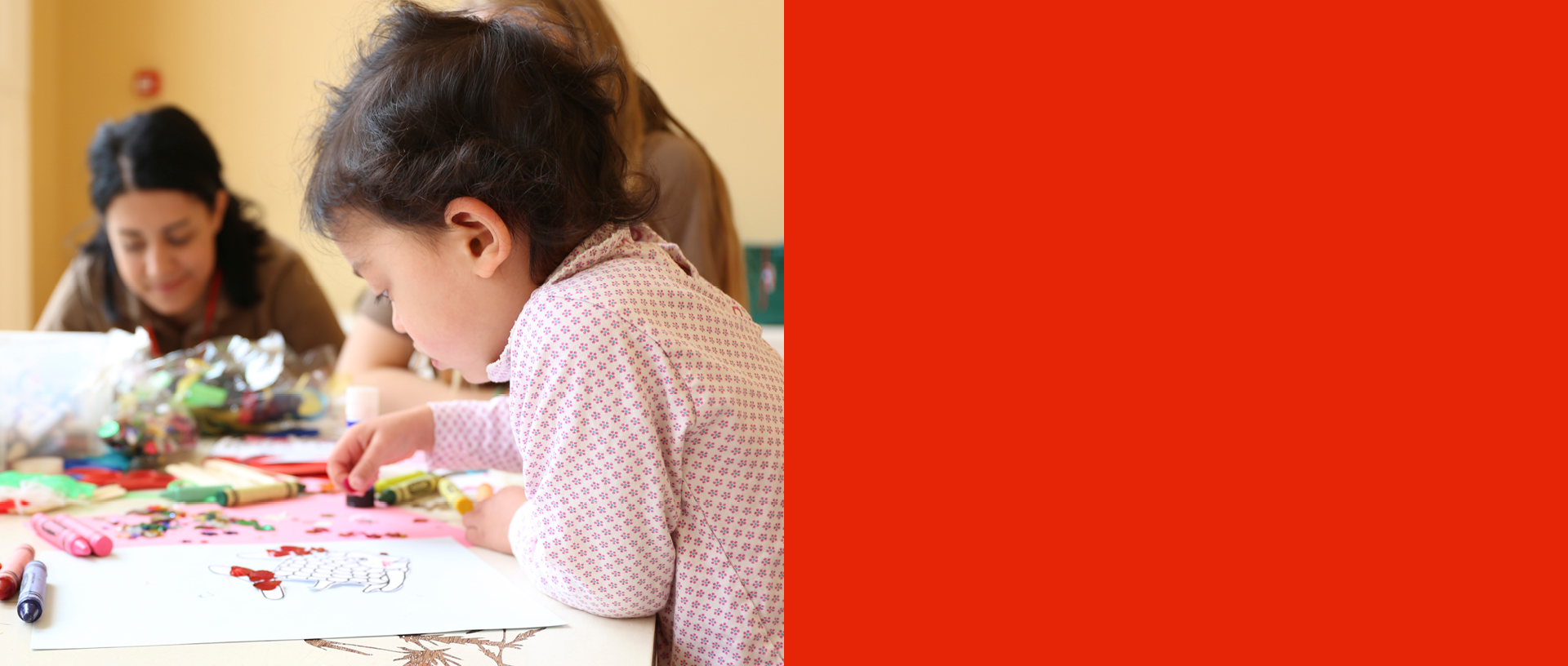 Image: Children doing craft activities