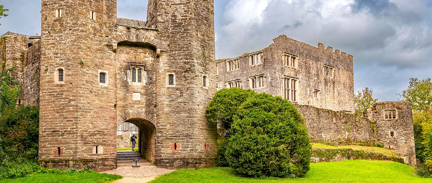 The defensive gatehouse of Berry Pomeroy Castle