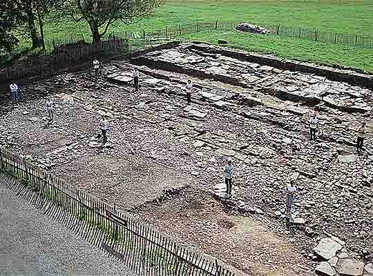 Excavation of the post-Roman hall at Birdoswald
