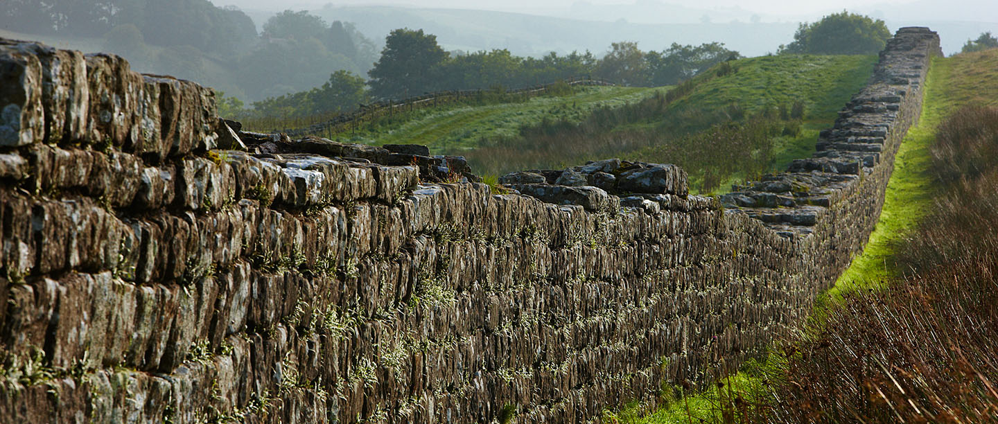 A section of Hadrians Wall, viewed from near to Birdoswald Roman Fort