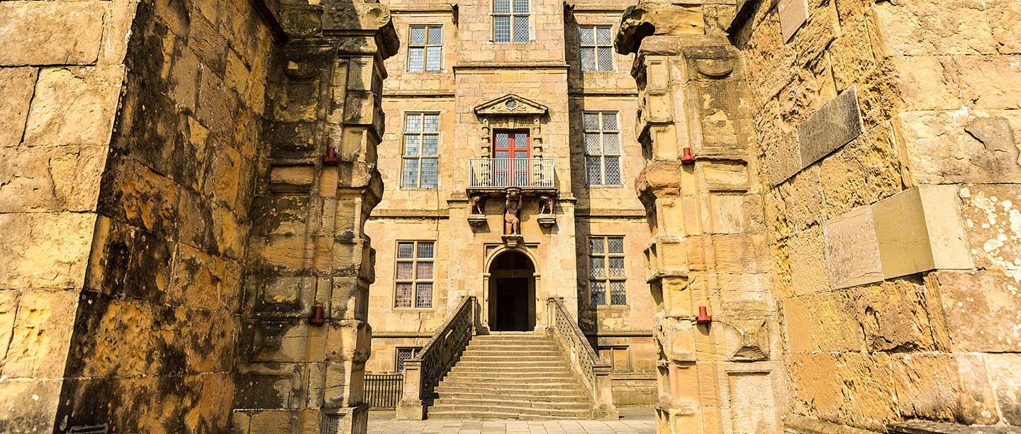 The elaborate entrance to Bolsover Castle