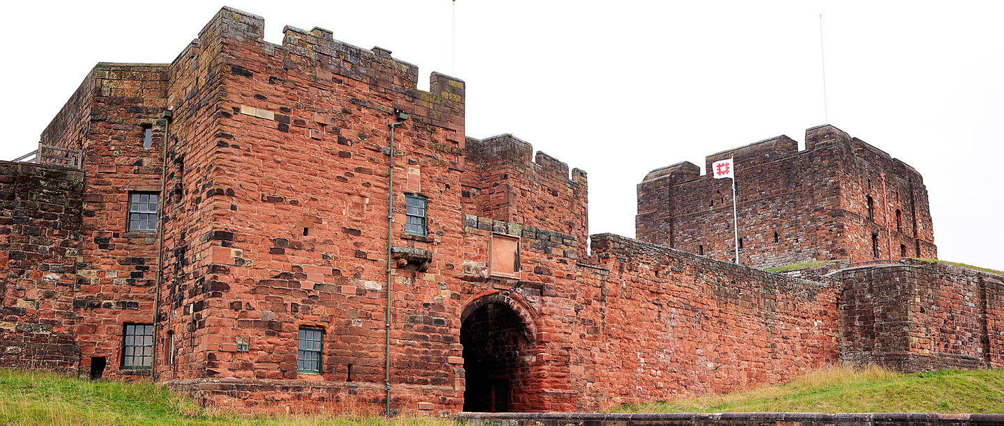 The imposing walls of Carlisle Castle