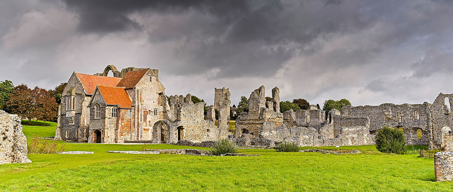 The ruins of Castle Acre Priory