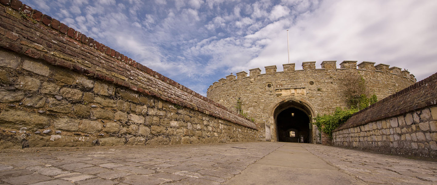 The entrance to Deal Castle