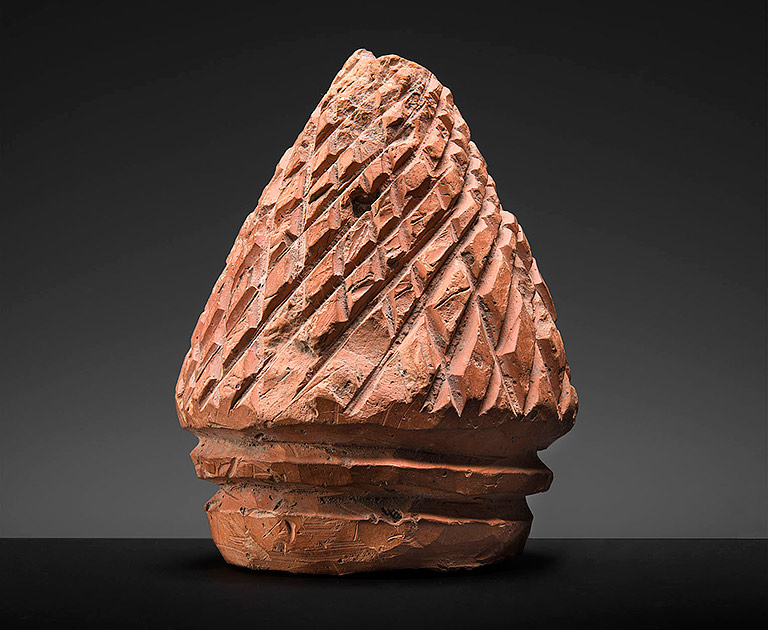 Terracotta pinecone