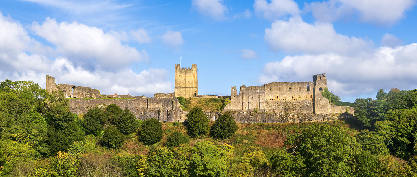 Richmond Castle viewed from below