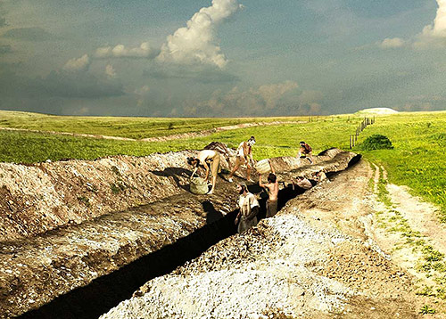 Building the Stonehenge Cursus, about 3500 BC