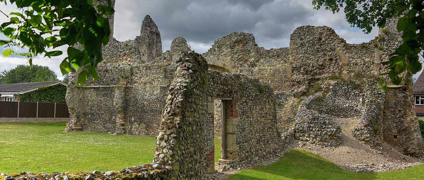 The ruins of the Holy Sepulchre Priory in Thetford, Norfolk