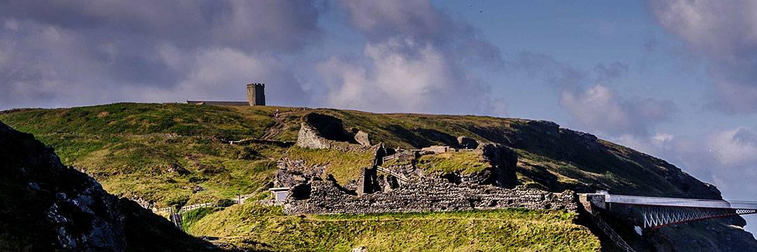 The mainland courtyards at Tintagel Castle