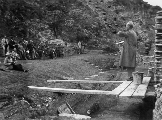 Ralegh Radford at Tintagel Castle