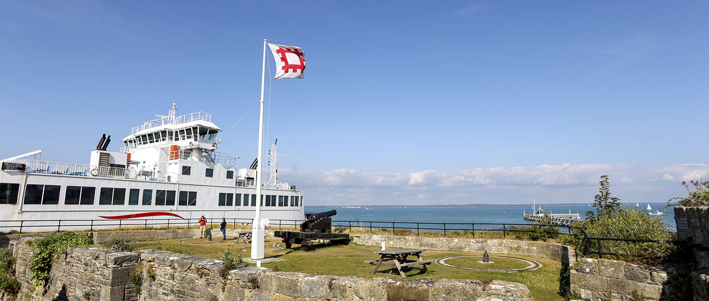 The gun platform at Yarmouth Castle