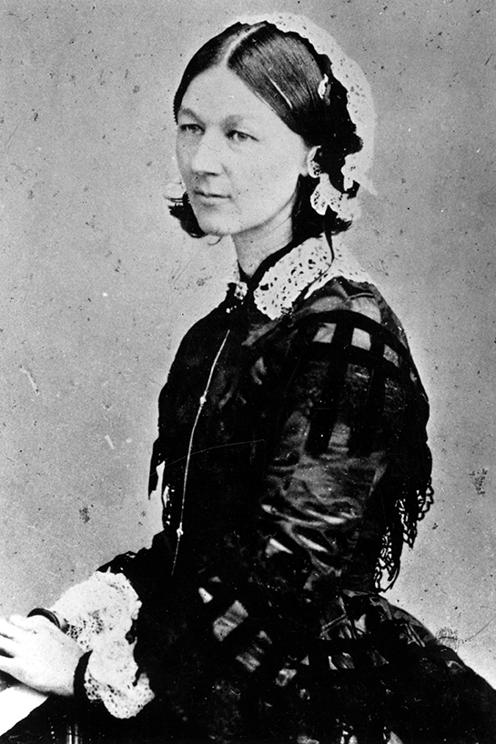 Florence Nightingale pictured in about 1855, during the Crimean War Florence Nightingale pictured in about 1855, during the Crimean War